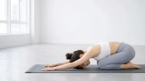 瑜伽嬰兒式示意圖